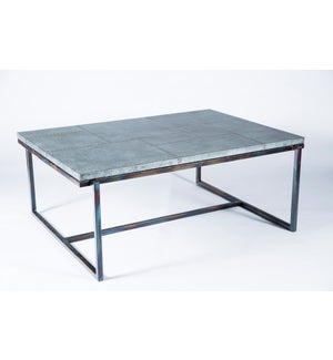 Foster Cocktail Table with Patchwork Zinc Top
