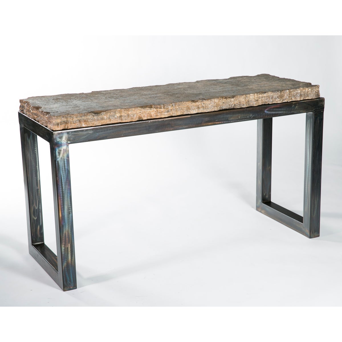 Chester Console Table with Live Edge Marble Top