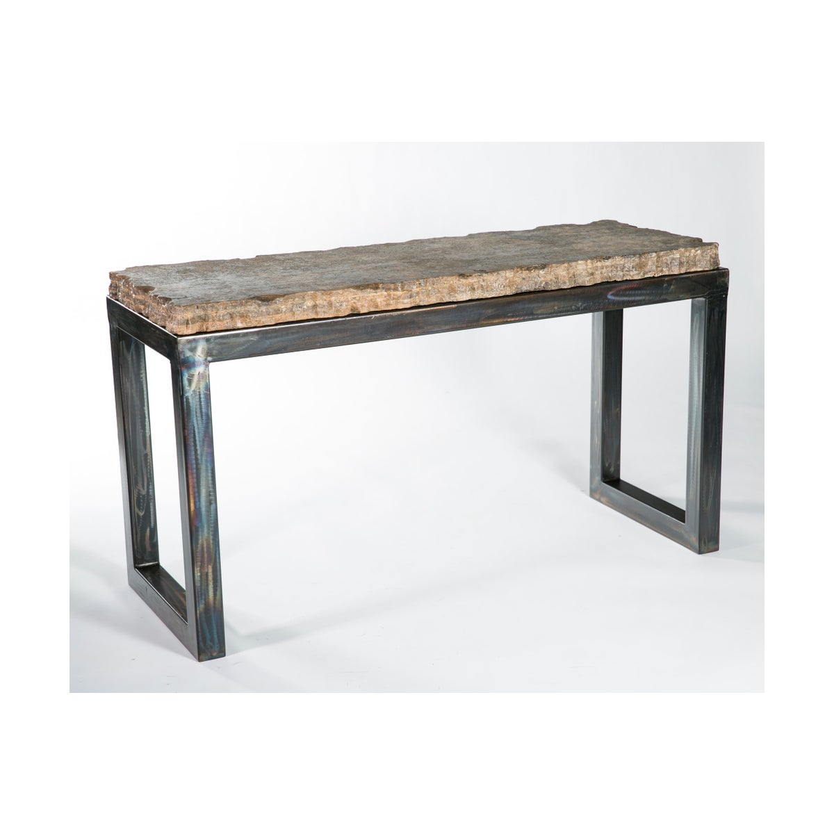 Chester Console Table with Live Edge Marble Top