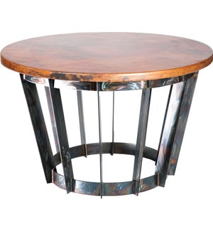 Dexter Foyer Table with Natural Hammered Copper Top