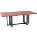 Milo Rectangle Dining Table with Rectangle Natural Hammered Copper Top