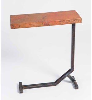 Collier Accent Table with Natural Hammered Copper Top