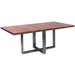 Liam Dining Table with 84" x 44" with Natural Rectangle Hammered Copper Top