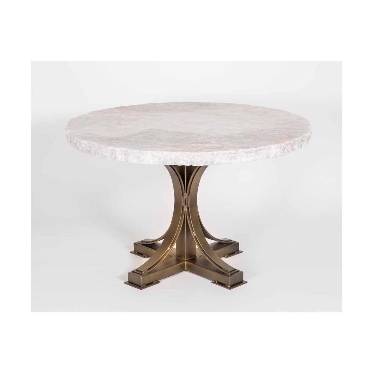 Winston Dining Table in Antique Gold Base Only for 60" Top