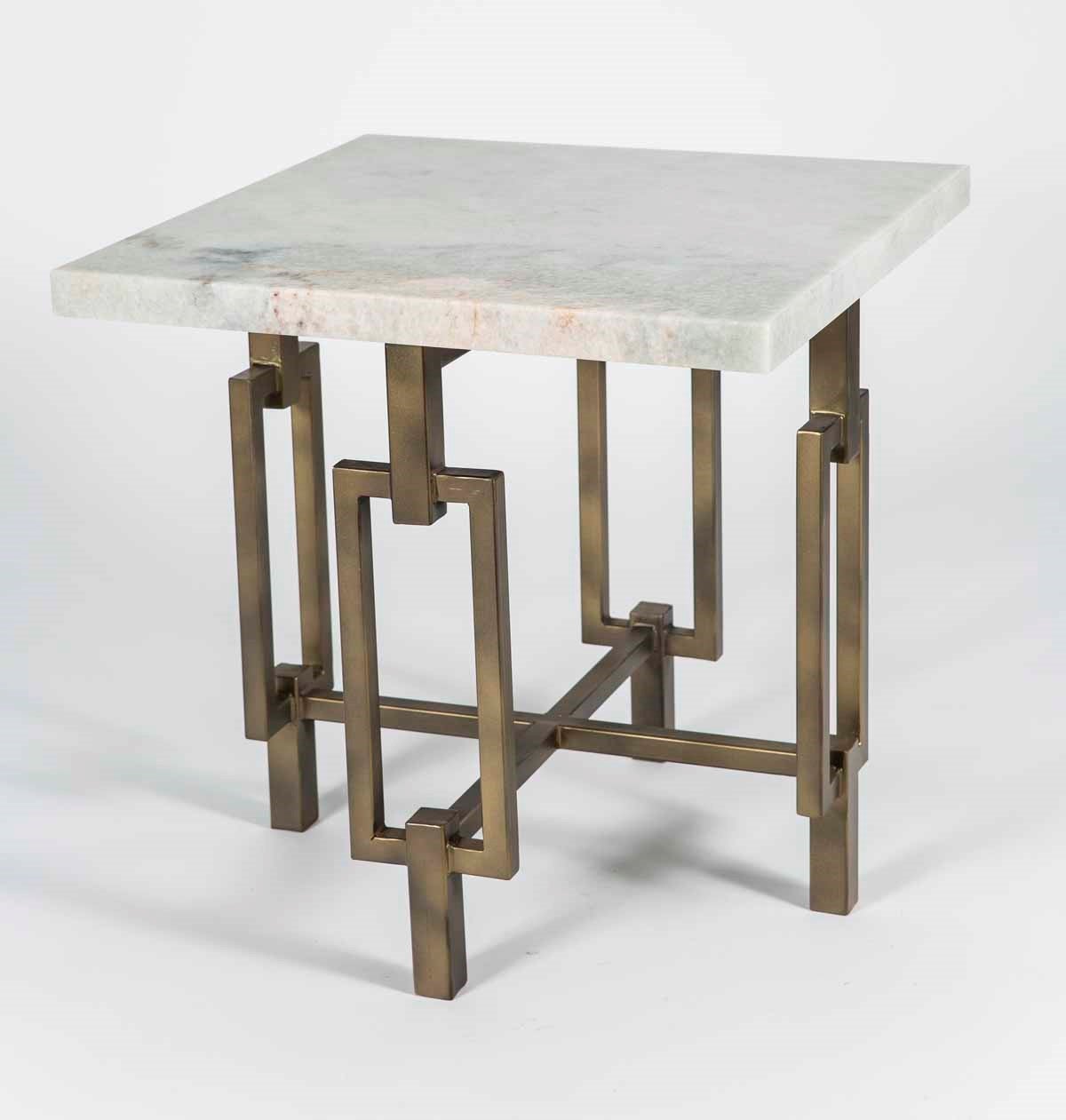 stone marble top side table