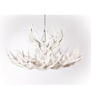 Olivia Antler Chandelier with 10 Lights in White