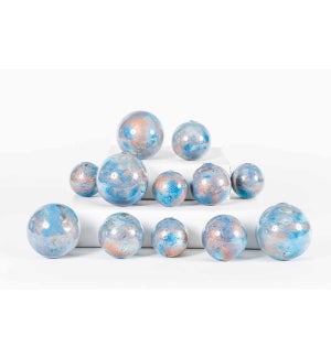 Set of 12 Spheres in Acuario Finish