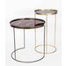Grace Accent Table in Bronze with Glass Top in Teaberry Finish