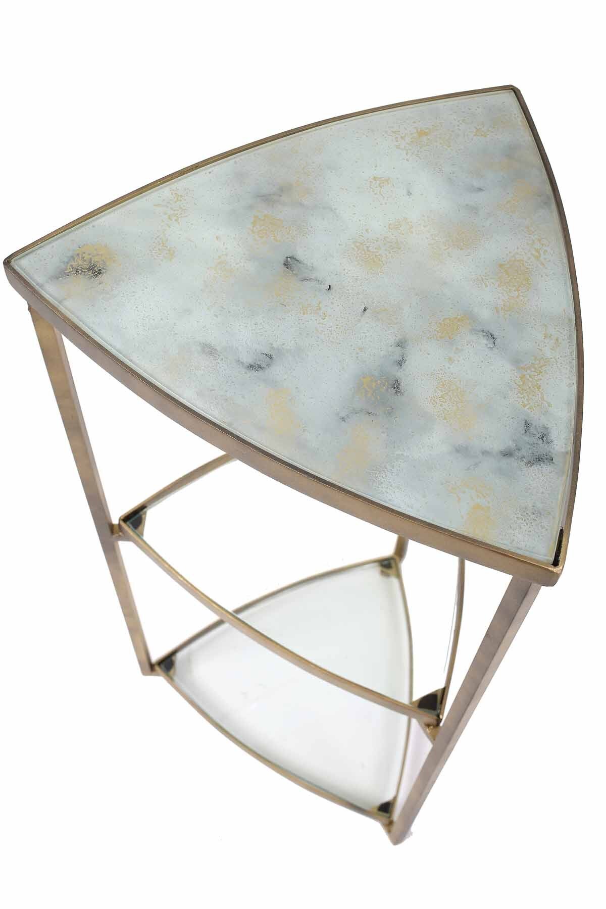 stone triangle end table