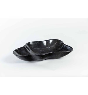 Black Marble Bowl in Irregular Shape