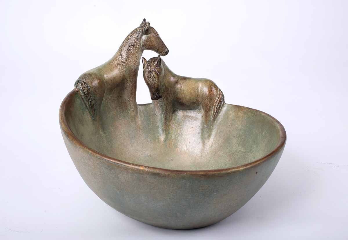 ceramic horse bowl