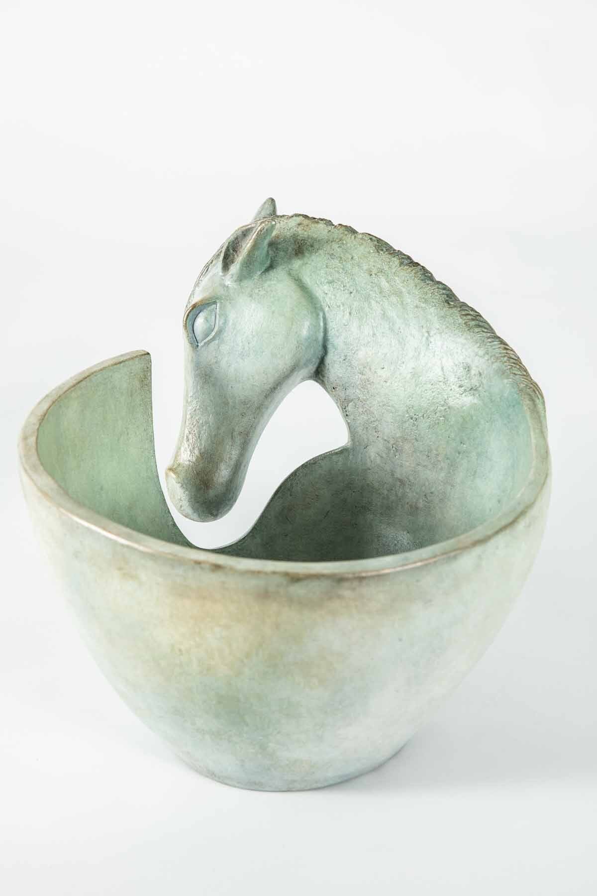 ceramic horse bowl