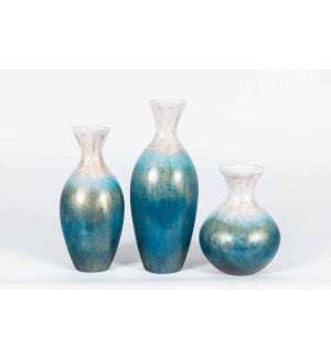 Medium Adrian Table Vase in Turquoise Finish