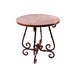 "French Counter Table with 36"" Round Hammered Copper Top"