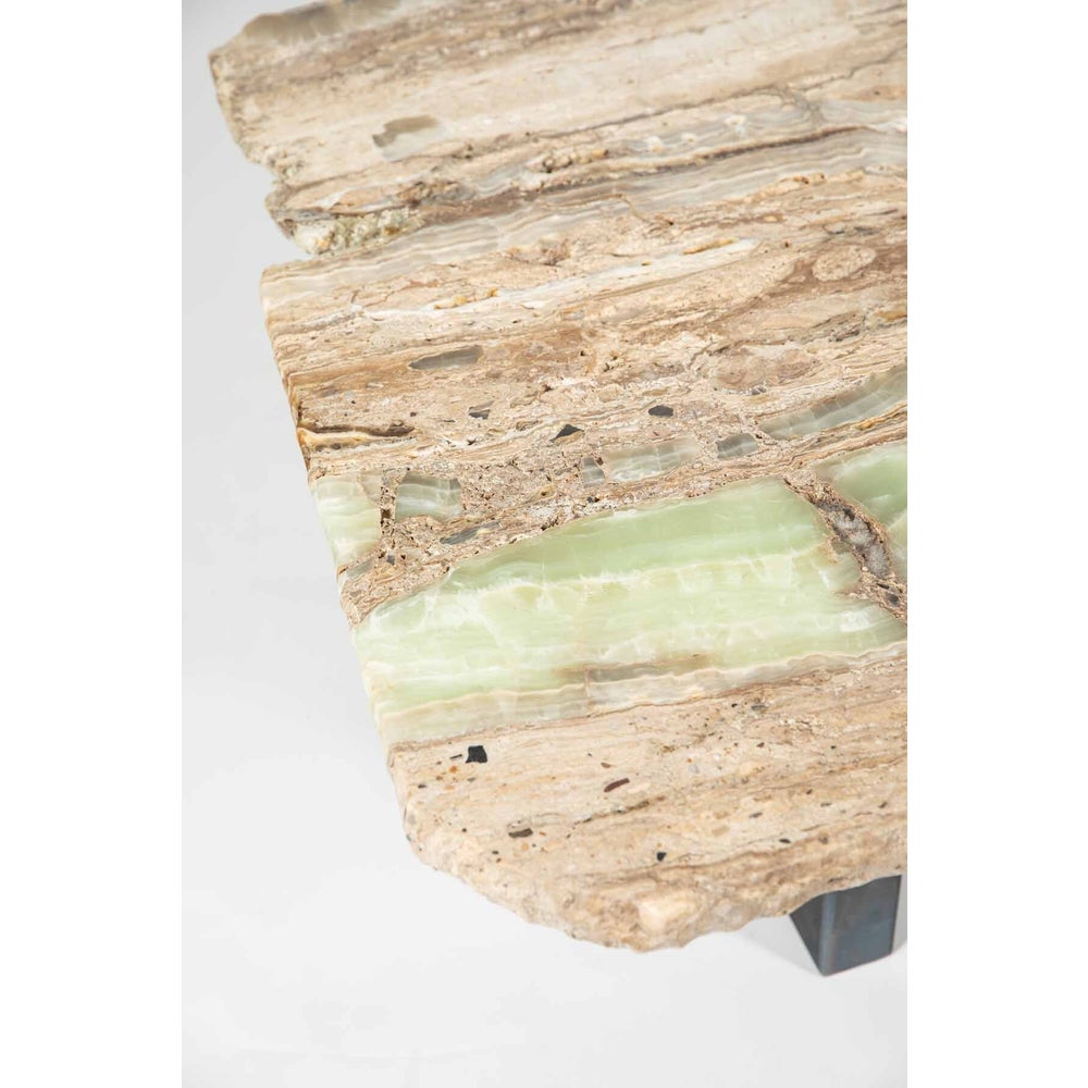 Onyx Cocktail Table - Beige with Green Onyx