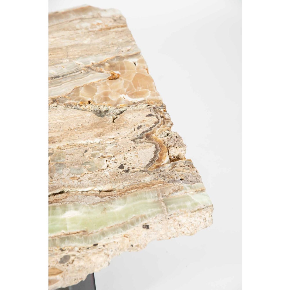 Onyx Cocktail Table - Beige with Green Onyx