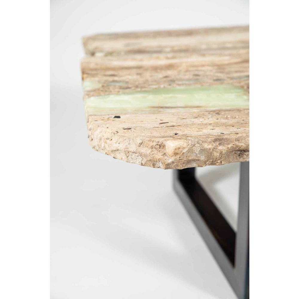 Onyx Cocktail Table - Beige with Green Onyx