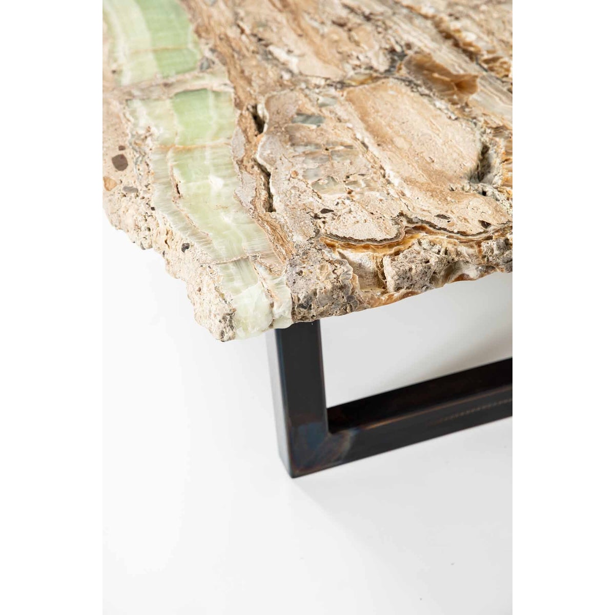 Onyx Cocktail Table - Beige with Green Onyx