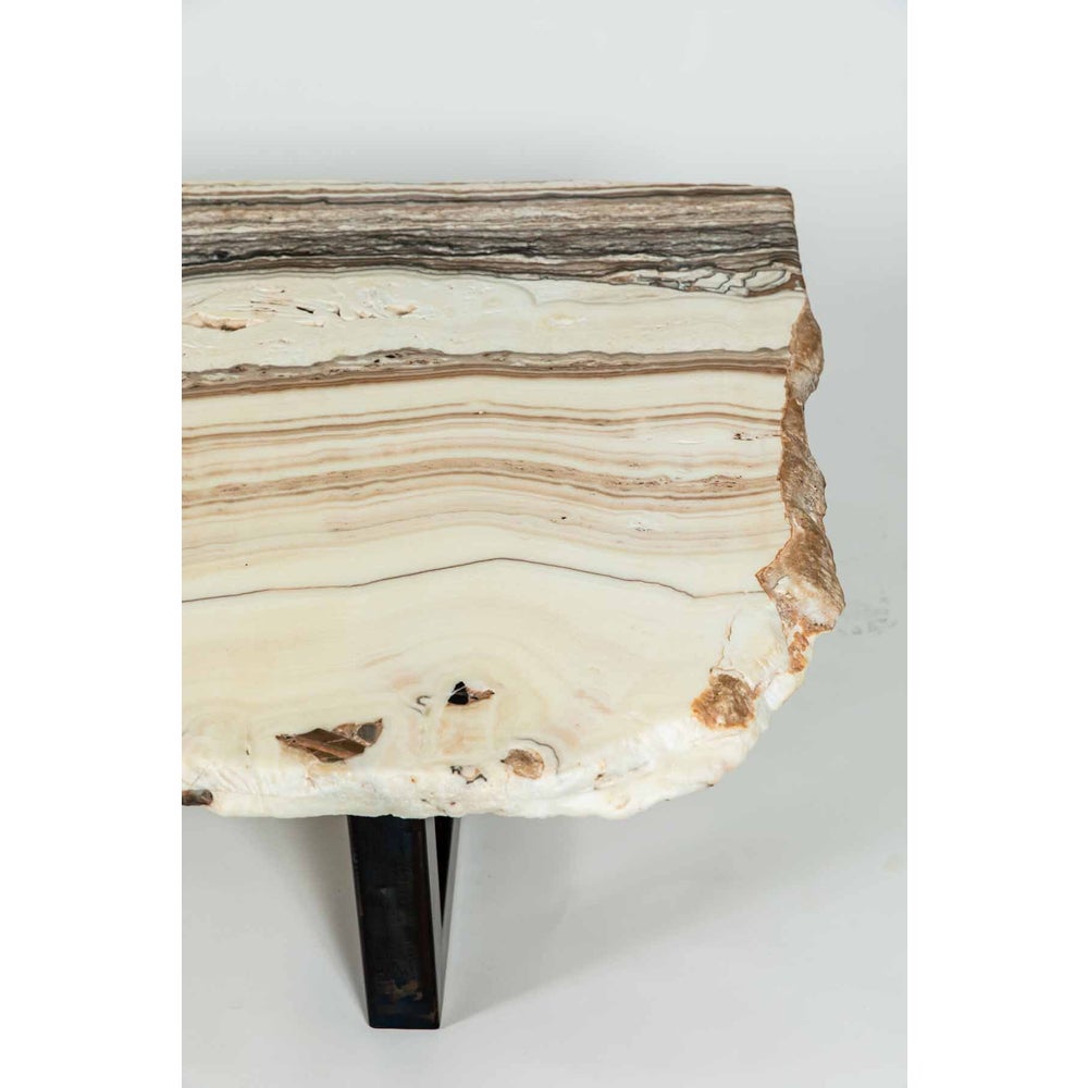 Onyx Cocktail Table - White with Black Onyx