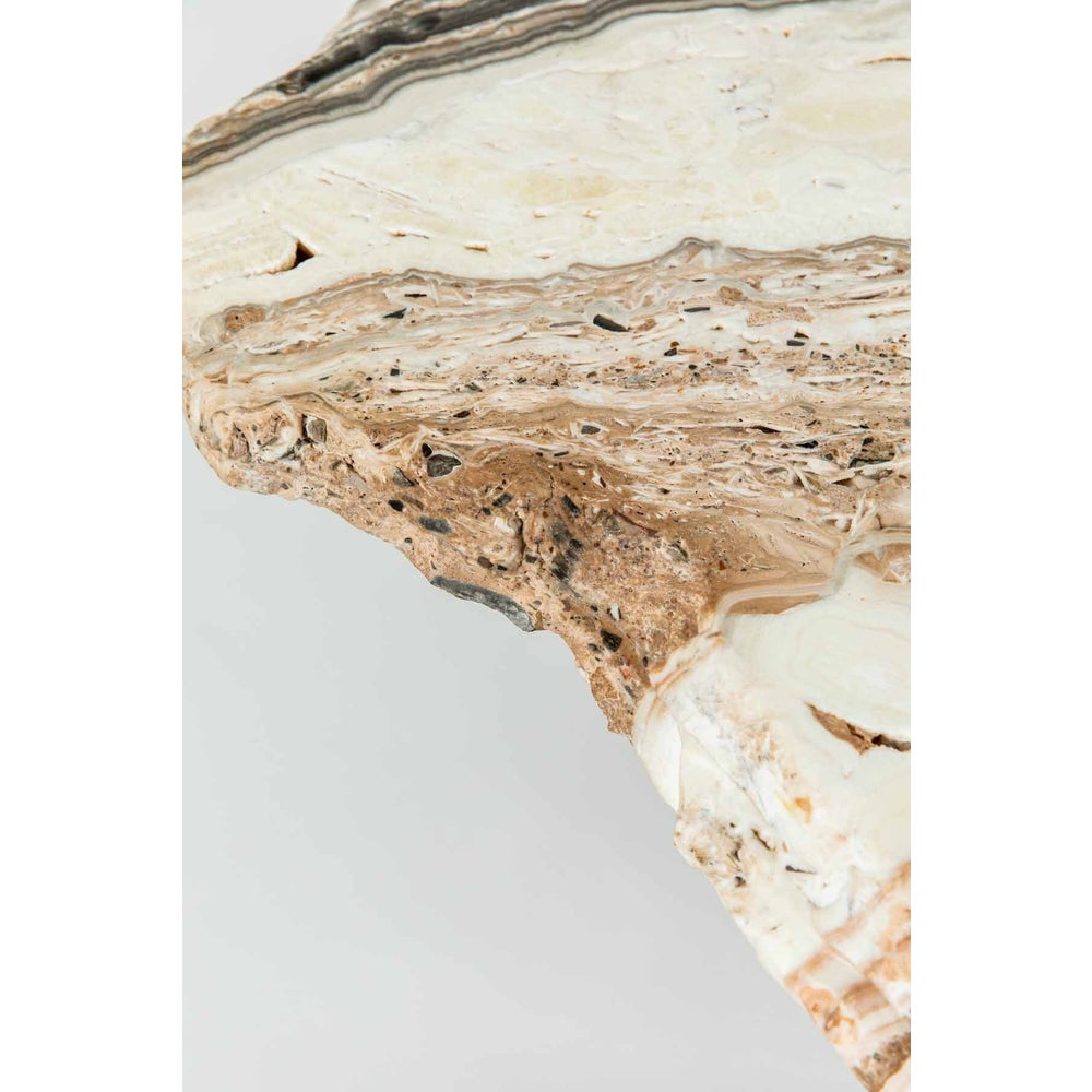 Onyx Cocktail Table - White with Black Onyx