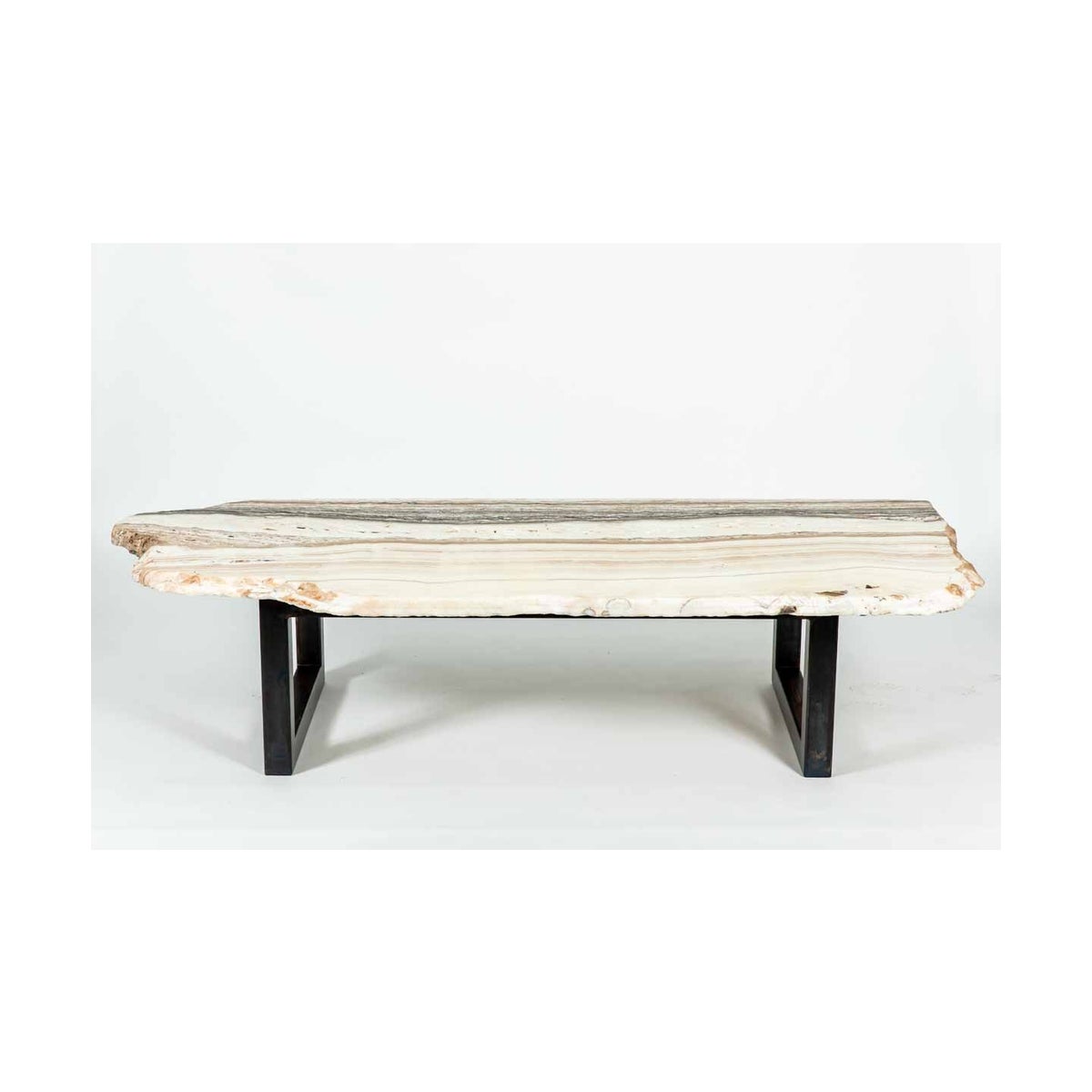Onyx Cocktail Table  - White with Black Onyx