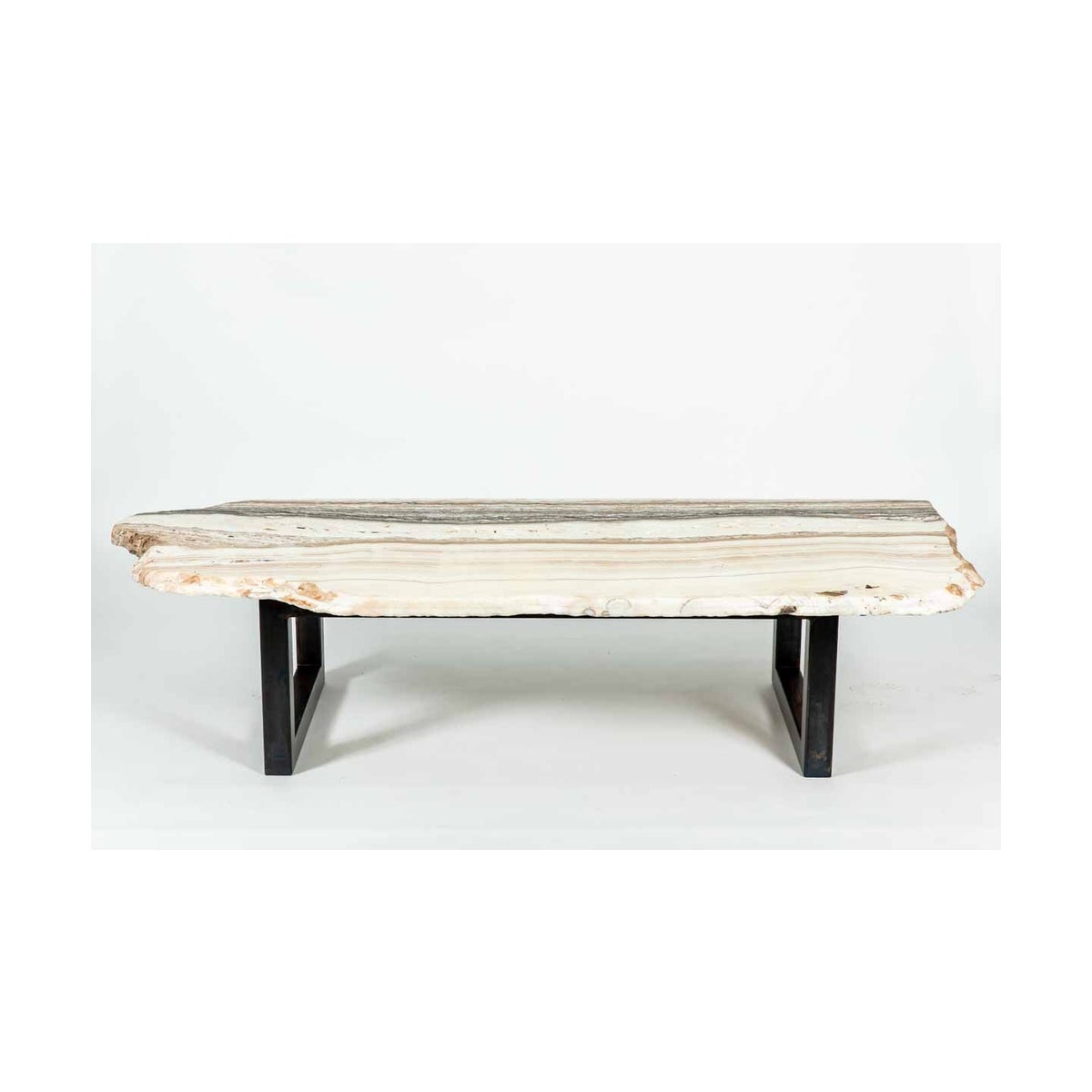 Onyx Cocktail Table - White with Black Onyx
