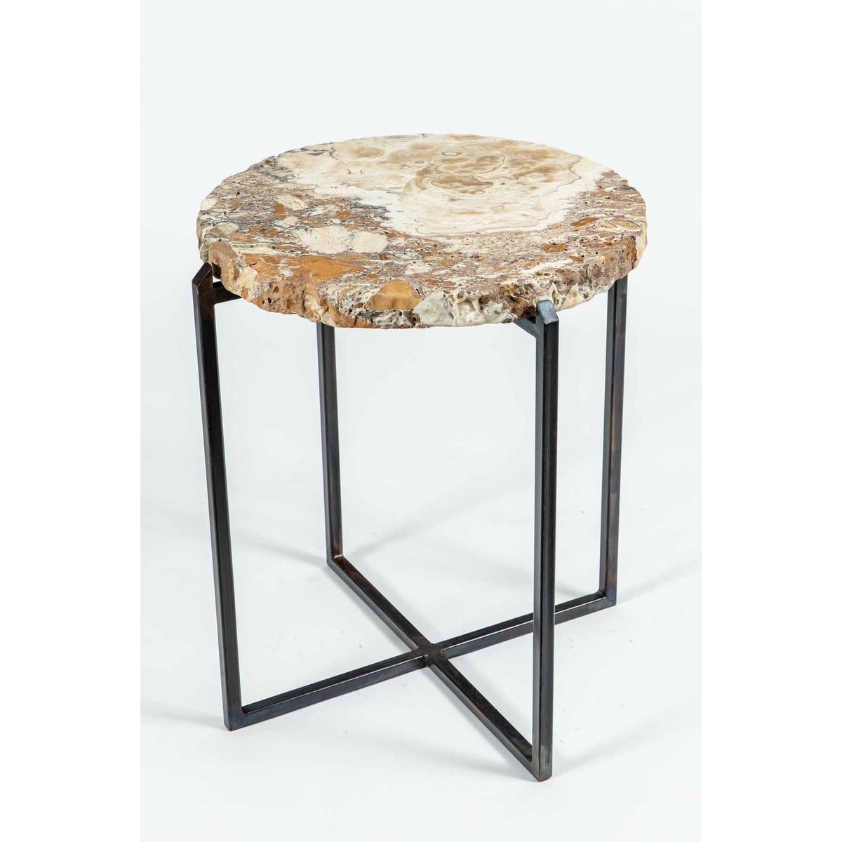 Essex Accent Table in Fire with Onyx Top