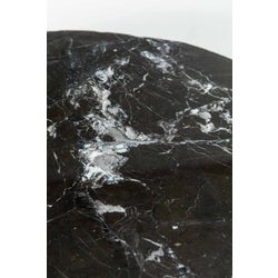 Black Marble Top Polished 20" Round x 2" Straight Edge