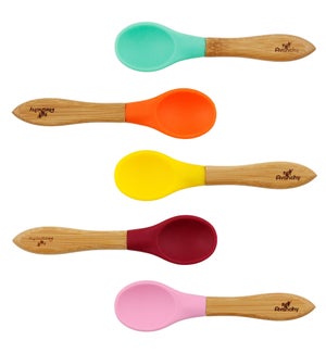 Baby Spoons 5 pack - G,P,R,Y,M - No Blue