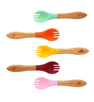 Baby Forks 5 pack - G,P,R,Y,M - No Blue