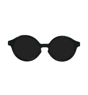 Sunglasses - Rounds - Glossy Black 2-24 months