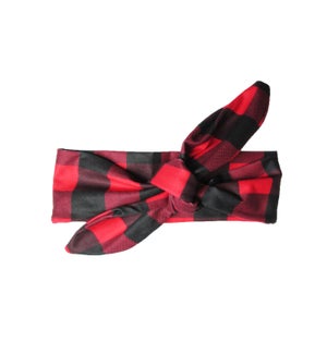 Top Knot Headband Canadiana Red and Black 3m+