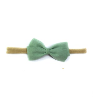 Thali Faux Suede Bow Headband - Muted Mint