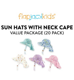 Sun Hats with Neck Cape - 20 pack