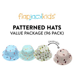 Patterned Hats Package - 96 pack