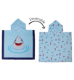 Kids UPF50+ Cover Up - Shark/Nautical Medium