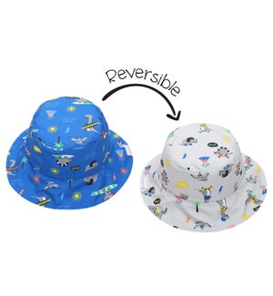 Kids UPF50+ Patterned Sun Hat - Dino X-Small