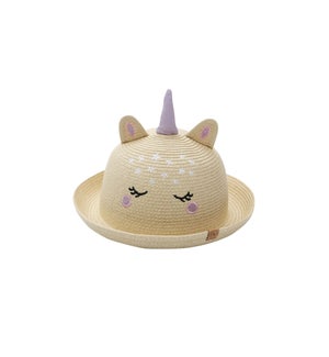 Kids' UPF50+ Straw Hat - Unicorn Medium