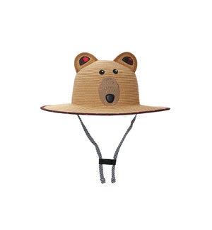 Kids' UPF50+ Straw Hat - Bear Medium