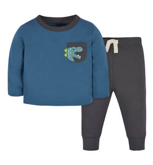 2-Piece Baby Dinos Long Sleeve Shirt&Pant Set - Dinos - Prepack of 6
