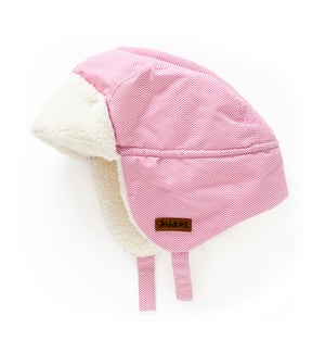 Winter Hats - Herringbone Pink 0-6mths