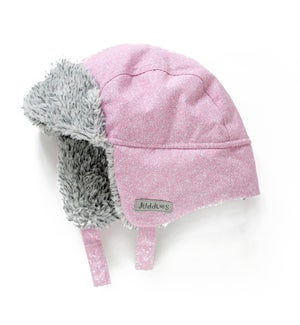 Winter Hats - Salt & Pepper Pink 0-6mths