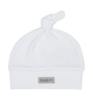 Organic Hat- White/Grey- 0-3M
