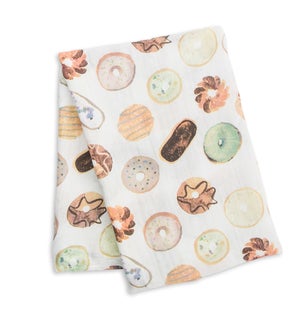 Bamboo Muslin Swaddle - Donuts