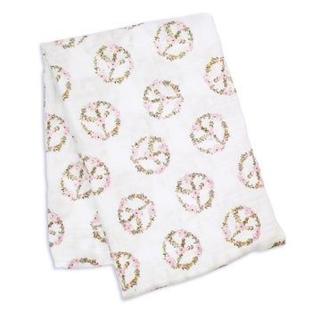 Swaddle Blanket Bamboo Cotton Peace