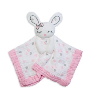 Muslin Lovey - Pink Bunny