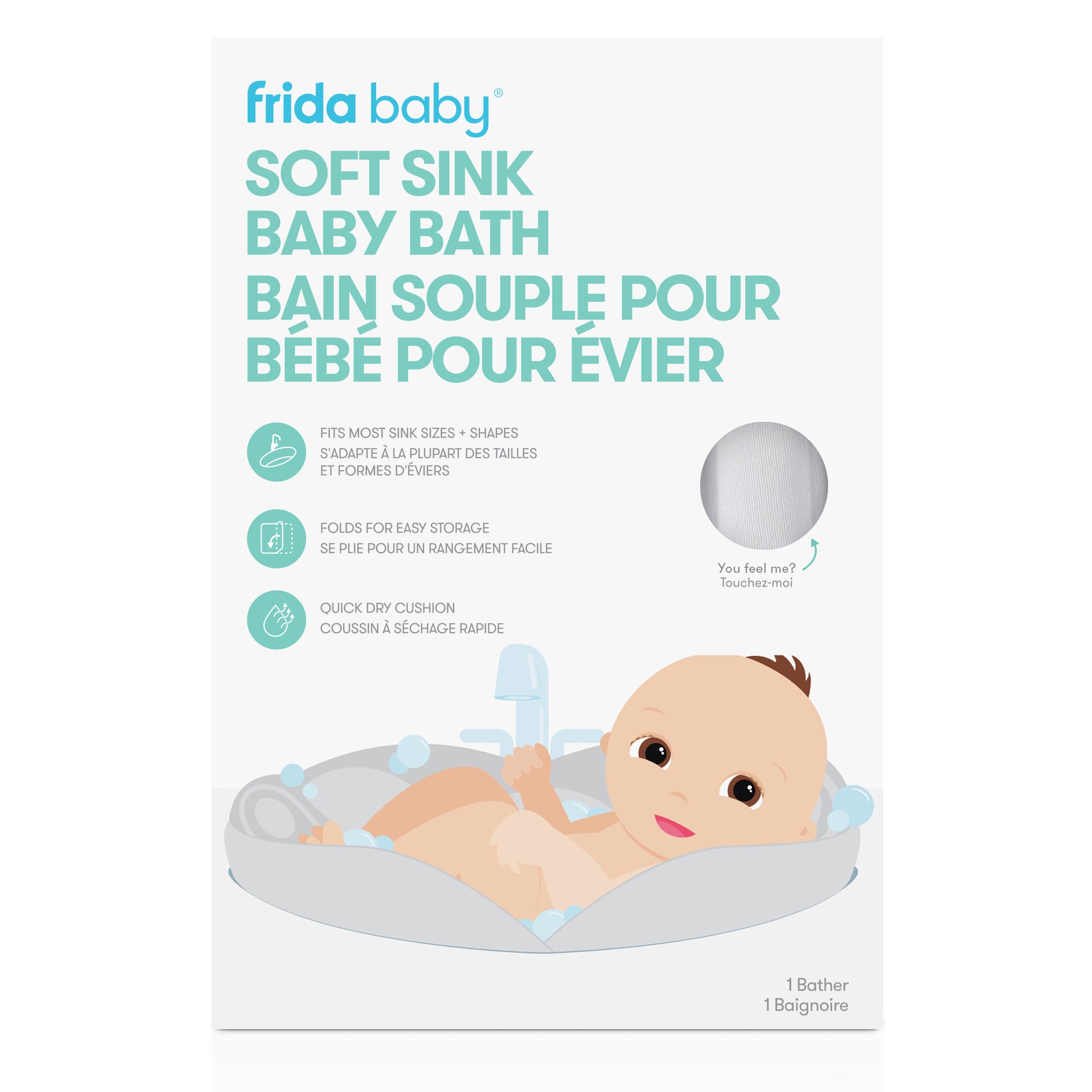 Frida Baby Soft Sink Baby Bath Tub with Head Support for Newborn