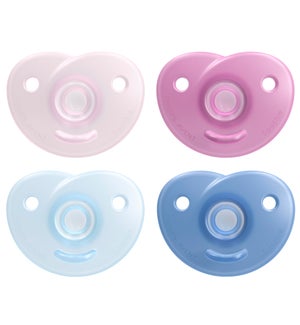 Soothie Heart Pacifier 3-18m, mixed case, 2 pack