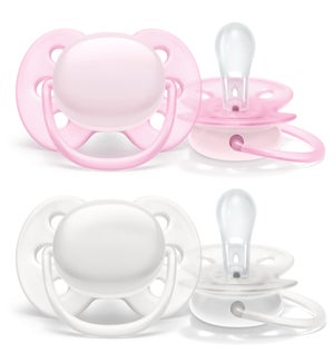 Ultra Soft Pacifier 0-6m ArcticPink 2PK
