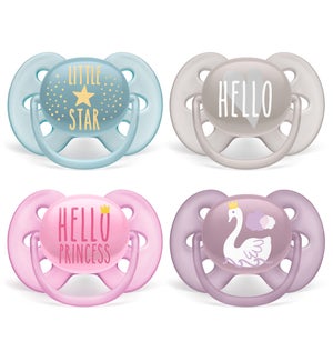Ultra Soft Pacifier 6-18m, Various Designs, mixed case, 2 pack